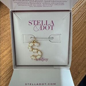 Stella & Dot Momento Opal Stone Letter Charm - Gold letter S